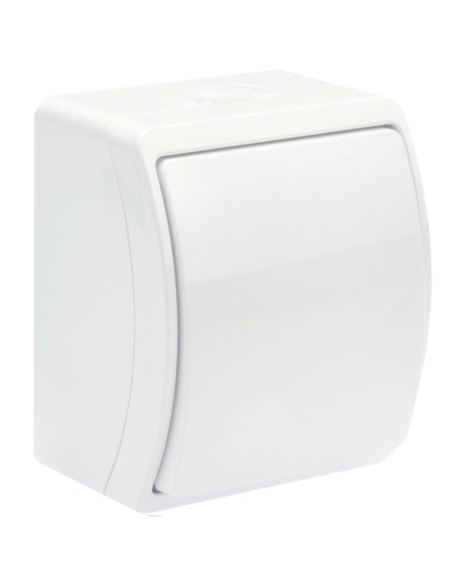 KOALA Łącznik jednobiegunowy IP44 biały n/t