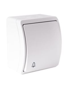 KOALA Przycisk dzwonek IP44 biały n/t