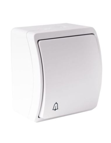 KOALA Przycisk dzwonek IP44 biały n/t