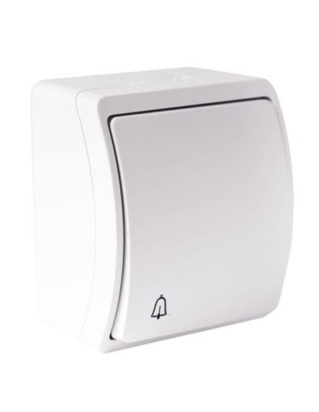 KOALA Przycisk dzwonek IP44 biały n/t