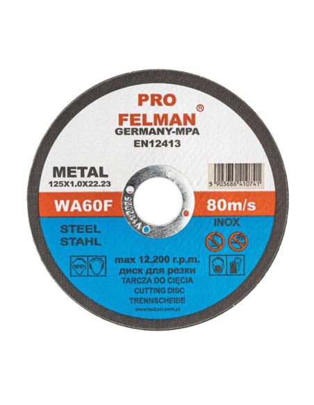 Tarcza do metalu 125x1.0 mm FELMAN