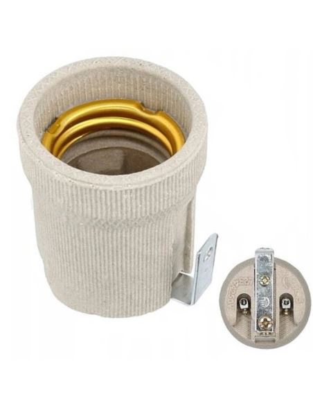Oprawka porcelanowa E27 typ 426, 4A, 250V z uchwyt