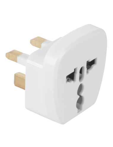 Adapter podróżny AC wt. Anglia - gn. Polska biały