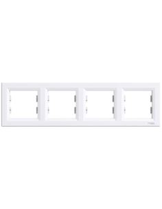 ASFORA Ramka 4-krotna pozioma  BIAŁA