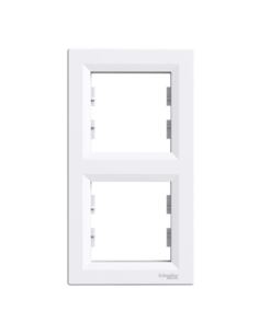 ASFORA Ramka 2-krotna pionowa  BIAŁA