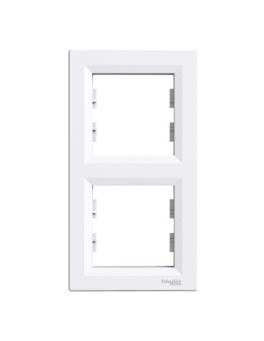 ASFORA Ramka 2-krotna pionowa  BIAŁA