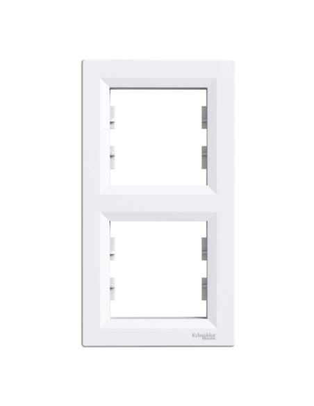 ASFORA Ramka 2-krotna pionowa  BIAŁA