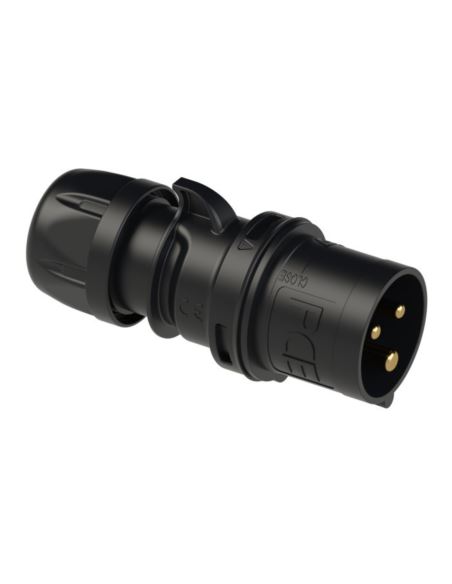 Wtyczka przenośna 32A 3P 400V czarna IP44 SHARK