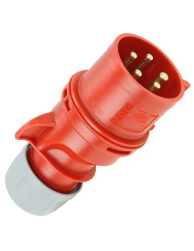 Wtyczka siłowa 32A 4P 400V SHARK czerwone IP44 PCE