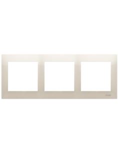 Simon54 Ramka potrójna kremowa 3 pola