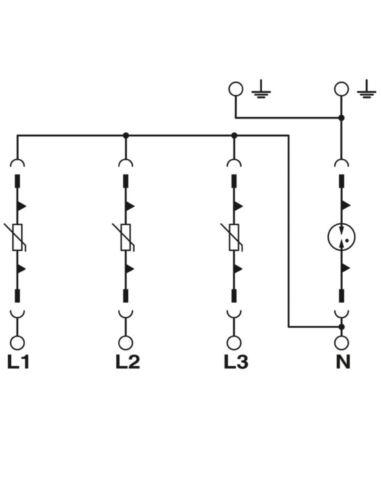 Ogranicznik Przepięć AC VAL-MS 335/12,5/3+1 T1/T2