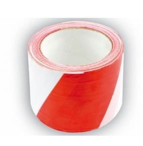 Folia ostrzegawcza biało-czerwona dwustronna