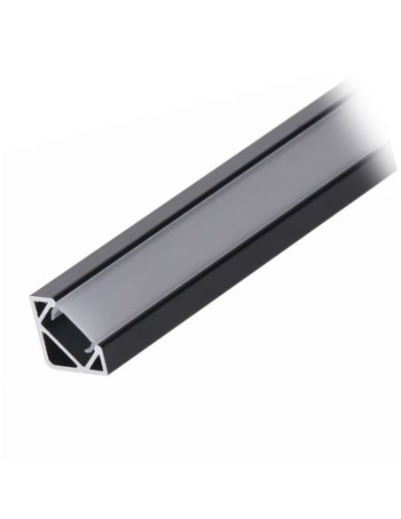 Profil LED CORNER 2m czarny kątowy bez klosza