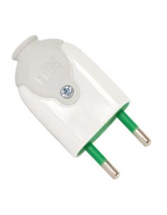 Wtyczka płaska biała