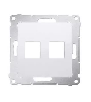 Simon54 Pokrywa gniazda 2xRJ45 biały