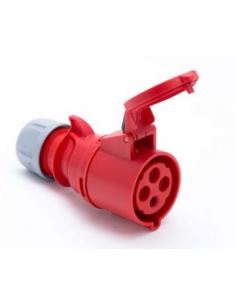 Gniazdo siłowe przenośne 16A 4P 400V IP44 PCE czer