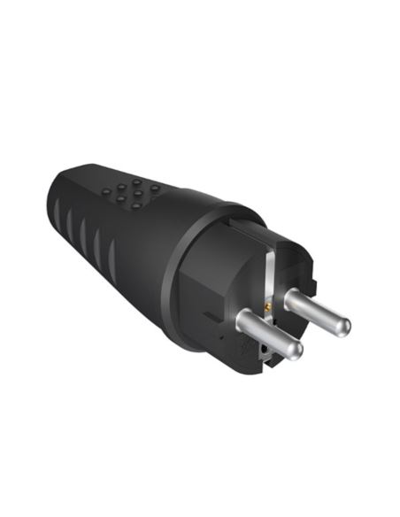 Wtyczka prosta czarna WT-54  PR 16A 220-240V