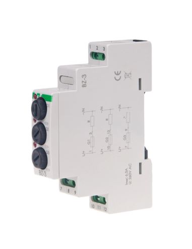 Moduł bezp. 3-gniazdowy,Imax3x6A BZ-3 5x20mm