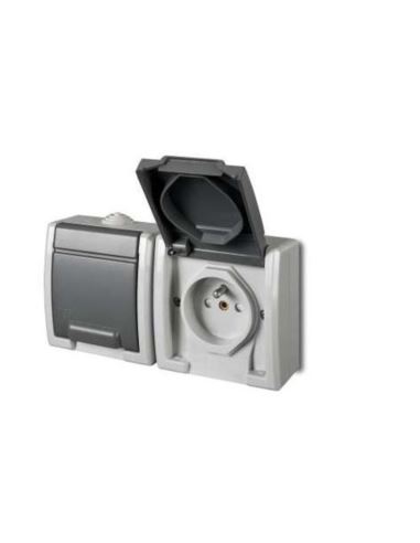 AQUANT 2K gn. nt. podw. z uziem IP55 szary