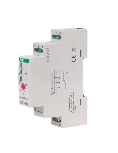 Przekaźnik zaniku i asym. faz 10A 1P CZF-311 TH35