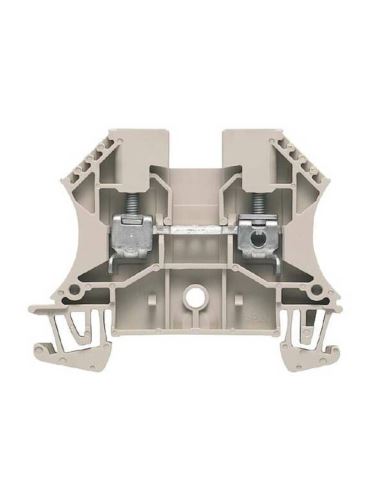 Złączka śrubowa WDU 4 beżowa  na szynę TH35