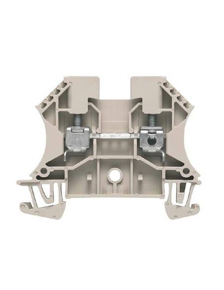 Złączka śrubowa WDU 4 beżowa  na szynę TH35