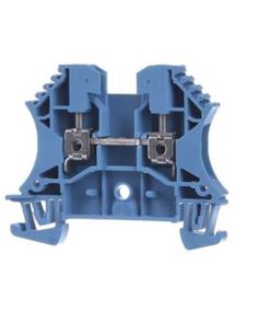 Złączka śrubowa WDU 4 BL niebieski na szynę TH35