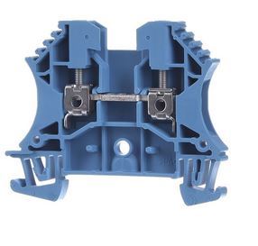 Złączka śrubowa WDU 4 BL niebieski na szynę TH35