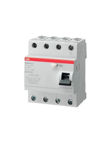 Wyłącznik różnicowopr. AC ABB 4P 63A FH204