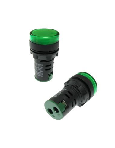 Kontrolka LED 220V zielona 22mm AD16