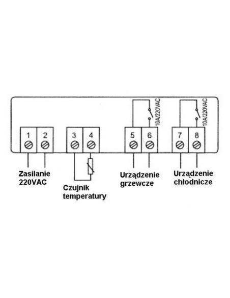 Termostat STC-1000 LED do zabudowy 220V AC