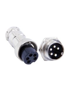 Złącze przemysł. skręcane GX12-5 pin wtyk gniazdo