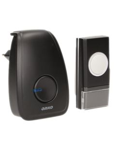 Dzwonek OPERA AC sieciowy czarny IP44 100m