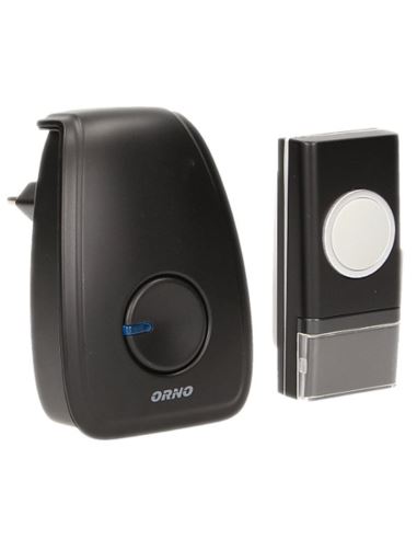 Dzwonek OPERA AC sieciowy czarny IP44 100m