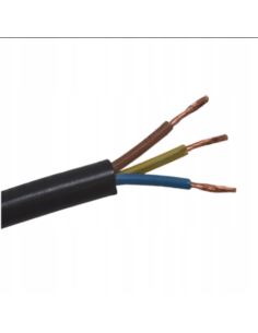 Przewód OWY H05VV-F 3x2,5 czarny linka