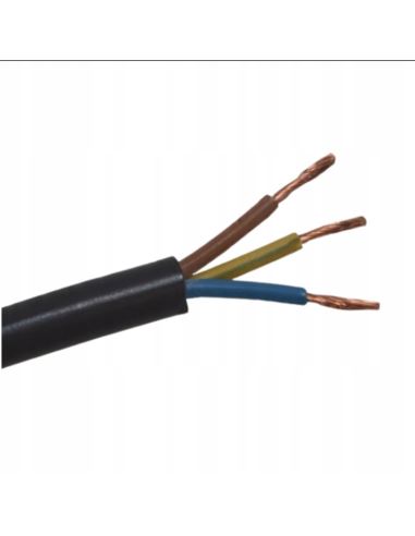 Przewód OWY H05VV-F 3x2,5 czarny linka