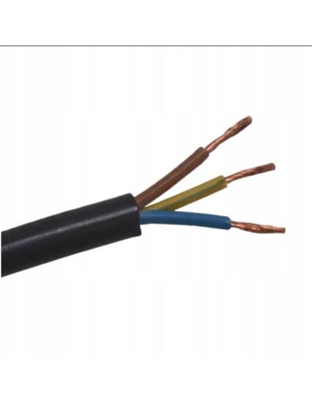 Przewód OWY H05VV-F 3x2,5 czarny linka