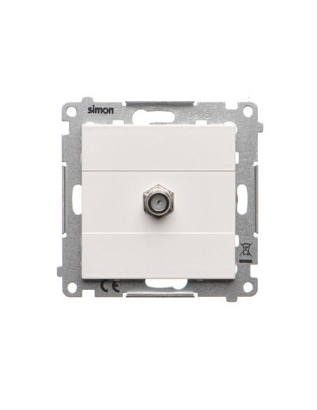 Simon55 gniazdo antenowe 1XF czarny mat