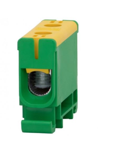 Złączka LZ 2,5mm2-50mm2 żółto-zielon na szynę TH35