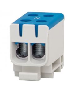 Złączka LZ 2x50/2x50mm2 niebieska na szynę TH35