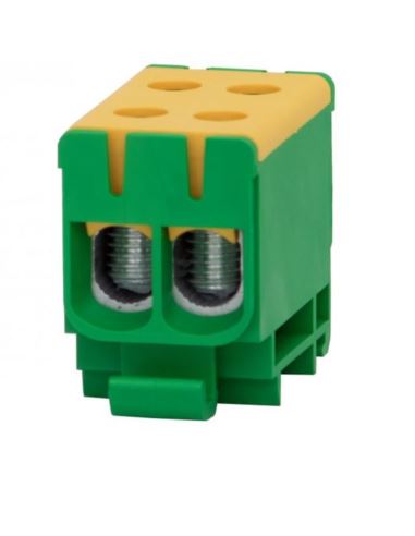Złączka LZ 2x50/2x50mm2 żółto-zielon na szynę TH35