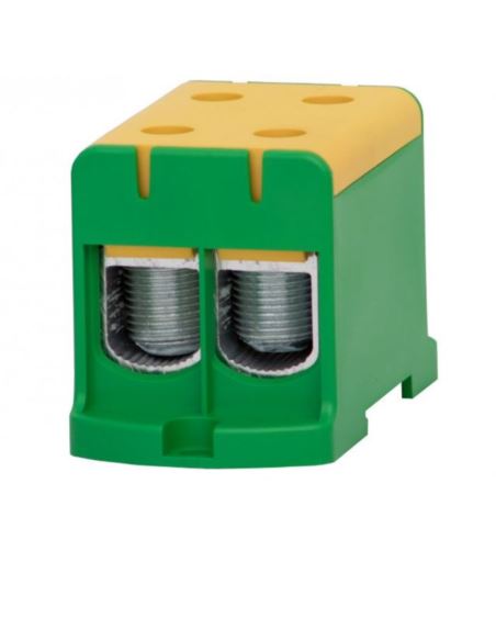 Złączka LZ 2x150/2x150mm2 żółt/ziel. na szynę TH35