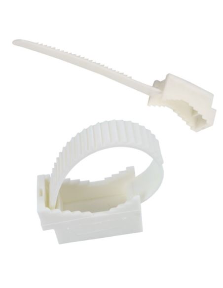 Uchwyt paskowy przewodu UP-50 biały (10szt)