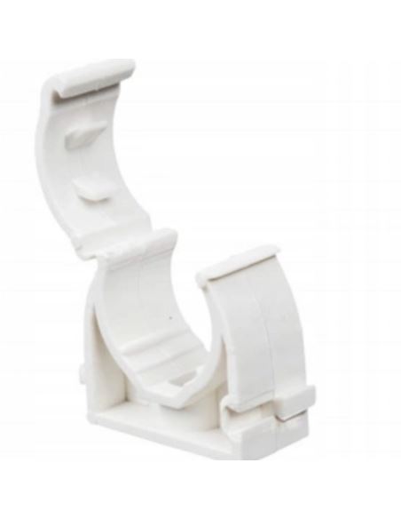 Uchwyt zamykany UZ-25 do montażu rur 25mm biały