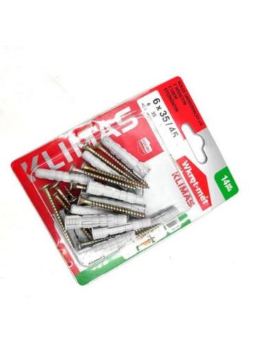 Kołek uniwersalny koł. BKW 6x45  14 szt