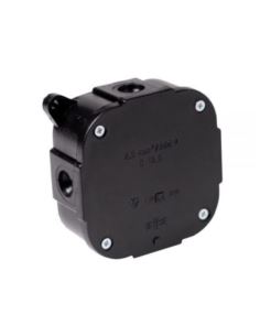 Puszka n/t IP44 4 wkręty z zaciskami czarna