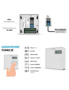 Termostat ST294 v1 Tech bateryjny NO/NC 2