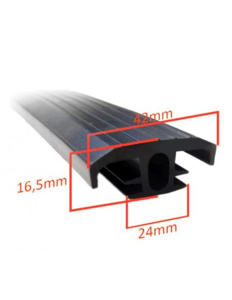 Uszczelka typu T płaska 1mb EPDM