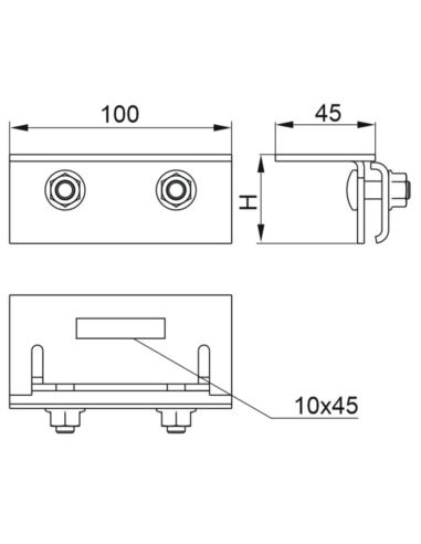 Konstrukcja BAKS uchwyt na rąbek stojący 32 mm