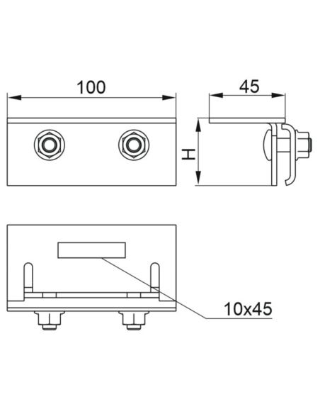 Konstrukcja BAKS uchwyt na rąbek stojący 32 mm